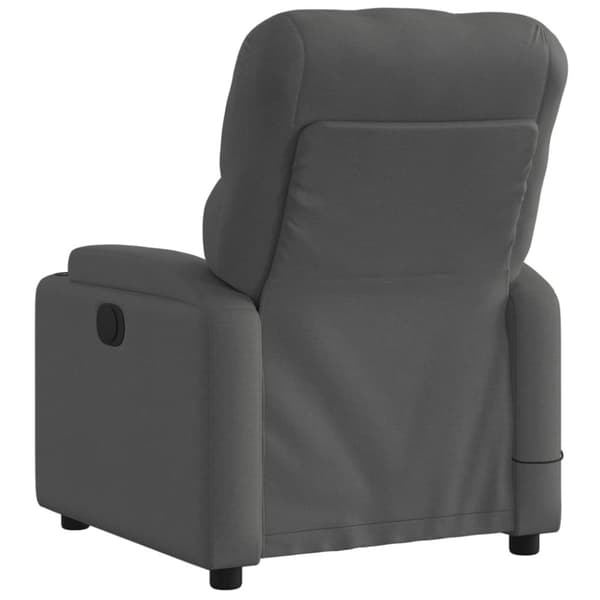 vidaXL Elektrisk massagefåtölj mörkgrå tyg