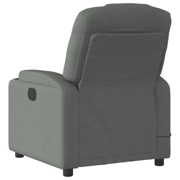vidaXL Elektrisk massagefåtölj mörkgrå tyg