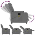 Miniatyrbild 6 av 10: vidaXL Elektrisk massagefåtölj mörkgrå tyg