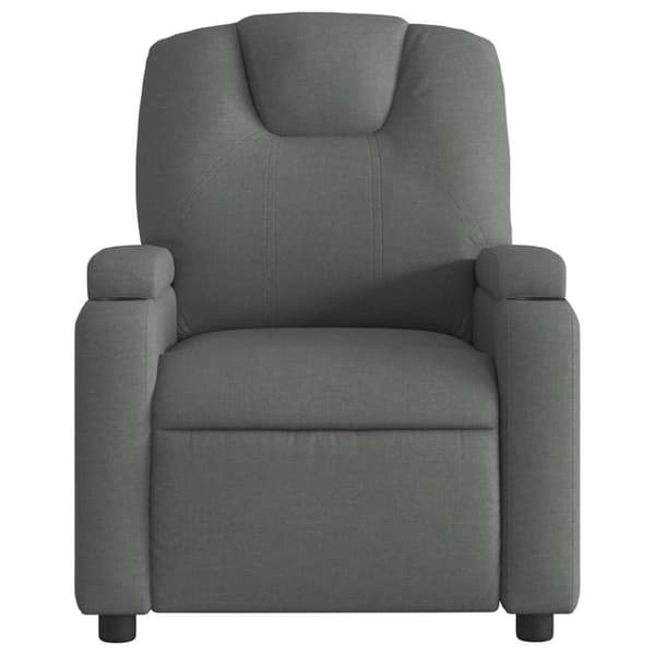 vidaXL Elektrisk massagefåtölj mörkgrå tyg