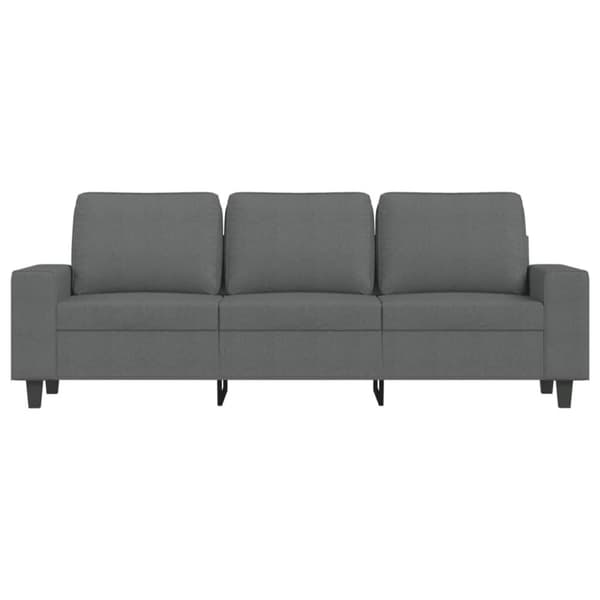 vidaXL 3-sitssoffa med fotpall Mörkgrå 180 cm tyg