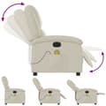 Miniatyrbild 5 av 11: vidaXL Elektrisk massagefåtölj gräddvit konstläder