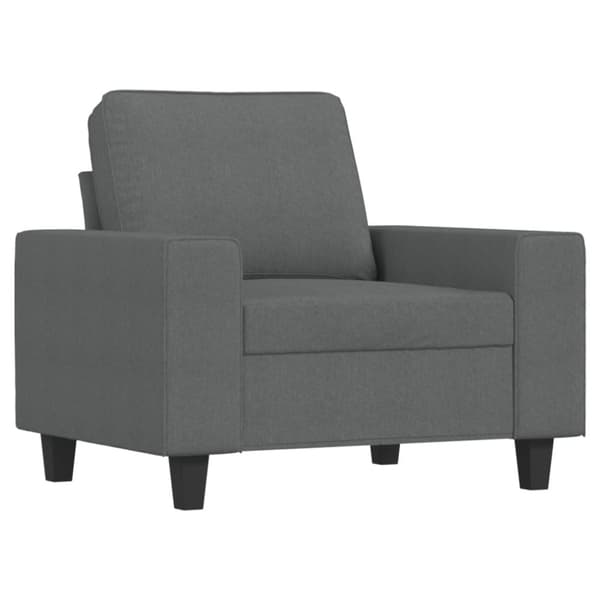 vidaXL sofastol med fodskammel 60 cm stof Mørkegrå
