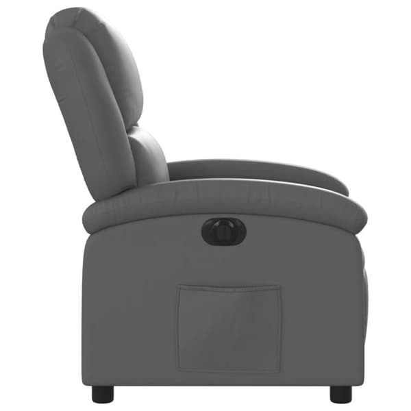vidaXL Elektrisk reclinerfåtölj grå konstläder