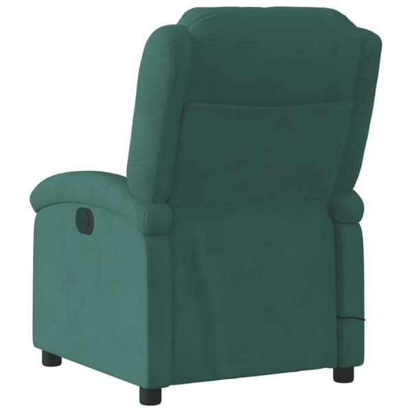 vidaXL massagestol velour mørkegrøn