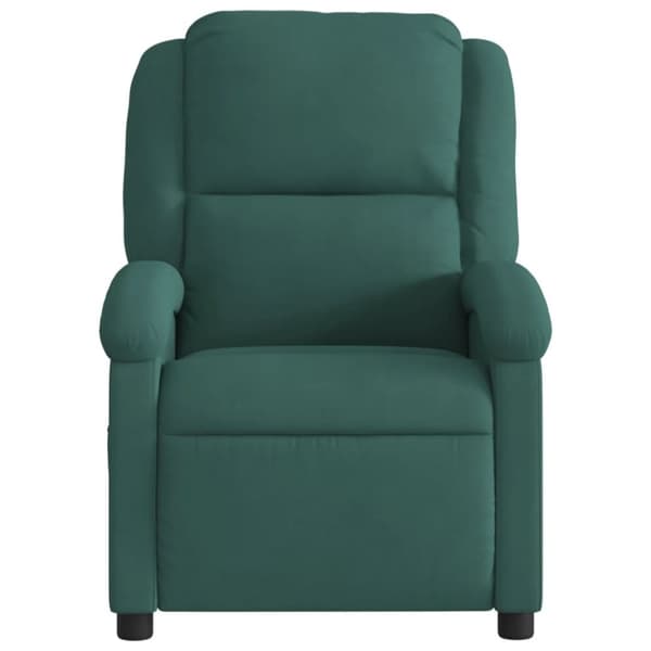 vidaXL massagestol velour mørkegrøn