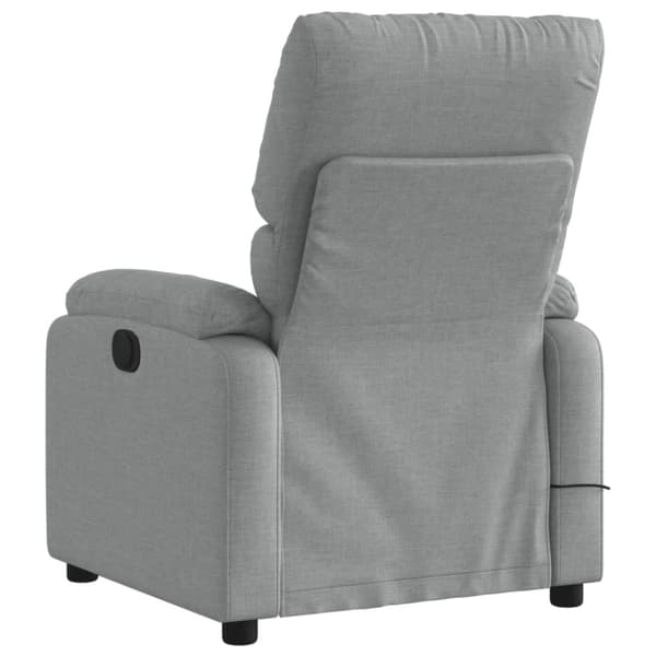 vidaXL Elektrisk massagefåtölj ljusgrå tyg