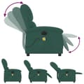 Miniatyrbild 4 av 8: vidaXL Elektrisk massagefåtölj mörkgrön sammet