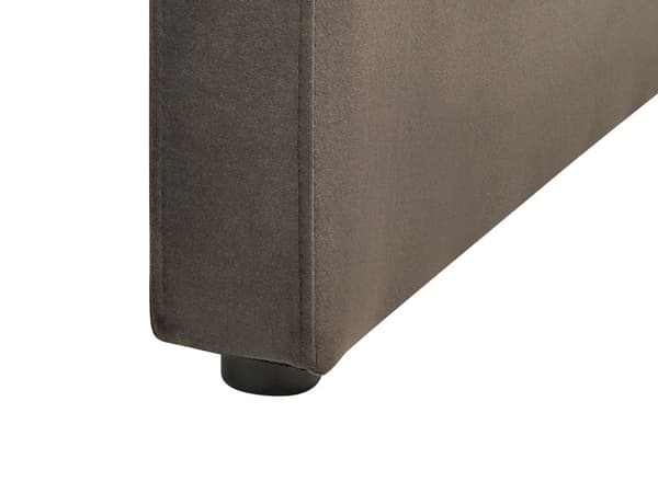 Trepersoners sofa med armlæn i grafitvelour og dekorative ryghynder