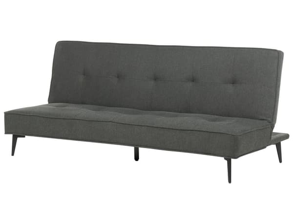 Bäddsoffa Mörkgrå Tyg Modernt Vardagsrum Konvertibel 3-Sitsig Soffa utan Armstöd Minimalistisk Design Vardagsrum Sovrum