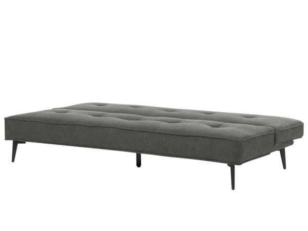 Bäddsoffa Mörkgrå Tyg Modernt Vardagsrum Konvertibel 3-Sitsig Soffa utan Armstöd Minimalistisk Design Vardagsrum Sovrum