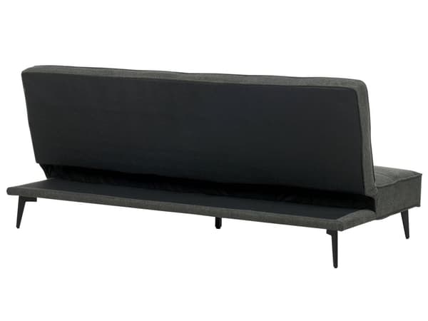 Bäddsoffa Mörkgrå Tyg Modernt Vardagsrum Konvertibel 3-Sitsig Soffa utan Armstöd Minimalistisk Design Vardagsrum Sovrum