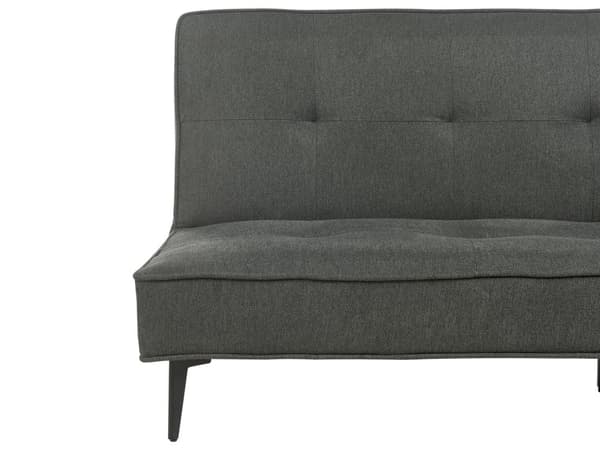 Bäddsoffa Mörkgrå Tyg Modernt Vardagsrum Konvertibel 3-Sitsig Soffa utan Armstöd Minimalistisk Design Vardagsrum Sovrum