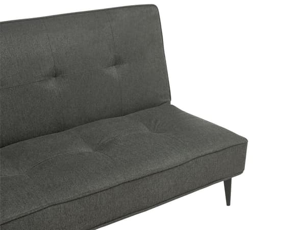 Bäddsoffa Mörkgrå Tyg Modernt Vardagsrum Konvertibel 3-Sitsig Soffa utan Armstöd Minimalistisk Design Vardagsrum Sovrum