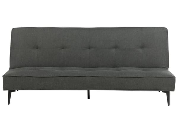 Bäddsoffa Mörkgrå Tyg Modernt Vardagsrum Konvertibel 3-Sitsig Soffa utan Armstöd Minimalistisk Design Vardagsrum Sovrum