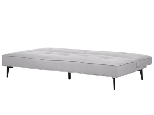 Bäddsoffa Ljusgrå Tyg Modernt Vardagsrum Konvertibel 3-Sitsig Soffa utan Armstöd Minimalistisk Design Vardagsrum Sovrum