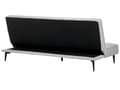 Miniatyrbild 7 av 11: Bäddsoffa Ljusgrå Tyg Modernt Vardagsrum Konvertibel 3-Sitsig Soffa utan Armstöd Minimalistisk Design Vardagsrum Sovrum