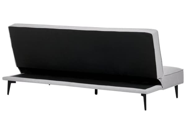 Bäddsoffa Ljusgrå Tyg Modernt Vardagsrum Konvertibel 3-Sitsig Soffa utan Armstöd Minimalistisk Design Vardagsrum Sovrum