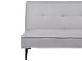 Miniatyrbild 8 av 11: Bäddsoffa Ljusgrå Tyg Modernt Vardagsrum Konvertibel 3-Sitsig Soffa utan Armstöd Minimalistisk Design Vardagsrum Sovrum