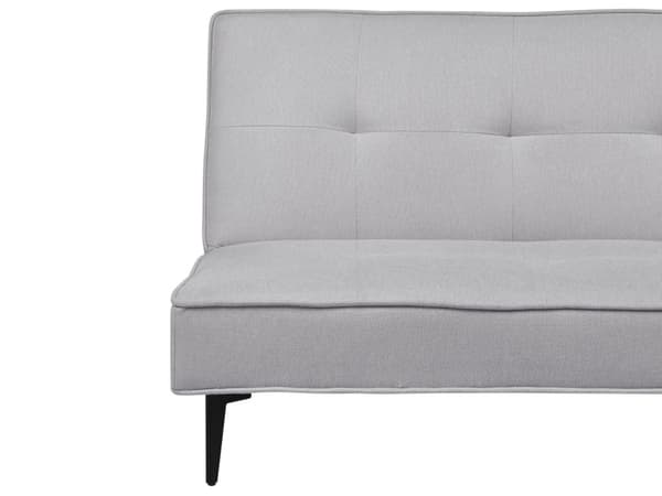 Bäddsoffa Ljusgrå Tyg Modernt Vardagsrum Konvertibel 3-Sitsig Soffa utan Armstöd Minimalistisk Design Vardagsrum Sovrum