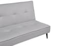 Miniatyrbild 9 av 11: Bäddsoffa Ljusgrå Tyg Modernt Vardagsrum Konvertibel 3-Sitsig Soffa utan Armstöd Minimalistisk Design Vardagsrum Sovrum