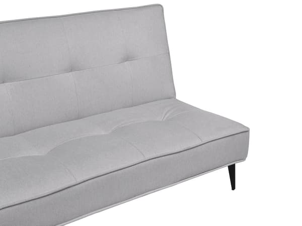 Bäddsoffa Ljusgrå Tyg Modernt Vardagsrum Konvertibel 3-Sitsig Soffa utan Armstöd Minimalistisk Design Vardagsrum Sovrum