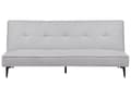 Miniatyrbild 1 av 11: Bäddsoffa Ljusgrå Tyg Modernt Vardagsrum Konvertibel 3-Sitsig Soffa utan Armstöd Minimalistisk Design Vardagsrum Sovrum