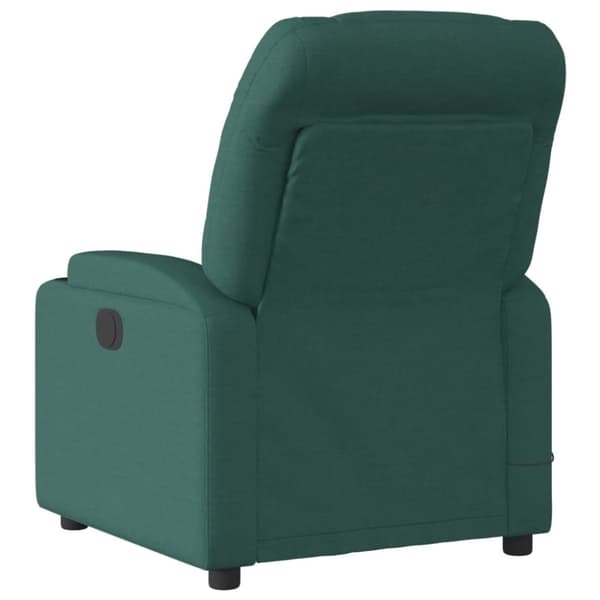 vidaXL Elektrisk massagefåtölj mörkgrön tyg