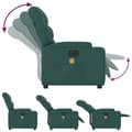 Miniatyrbild 5 av 11: vidaXL Elektrisk massagefåtölj mörkgrön tyg