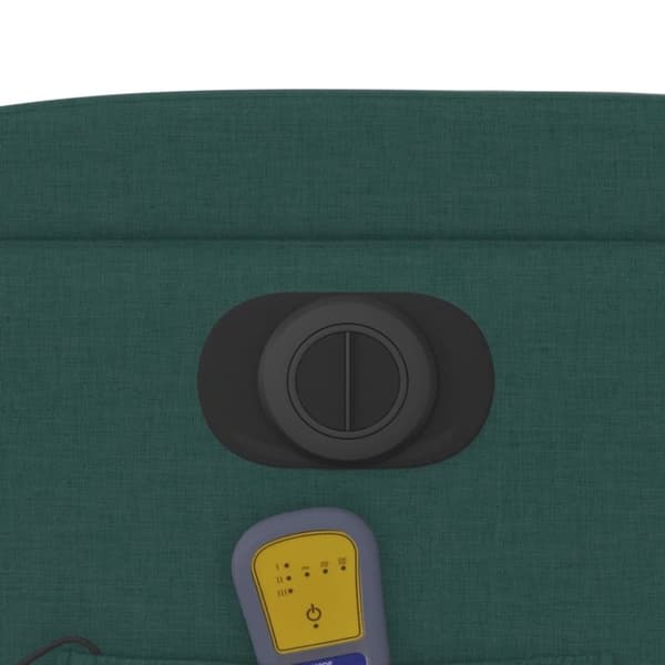 vidaXL Elektrisk massagefåtölj mörkgrön tyg