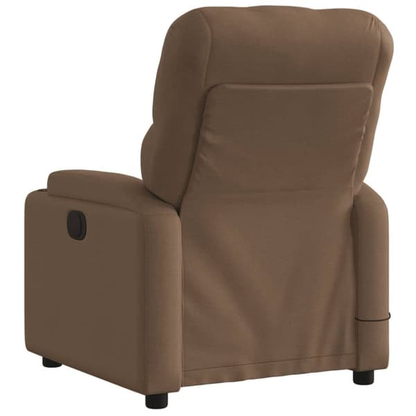 vidaXL Elektrisk massagefåtölj brun tyg