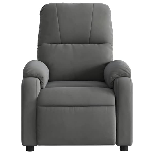 vidaXL Elektrisk massagefåtölj mörkgrå mikrofibertyg