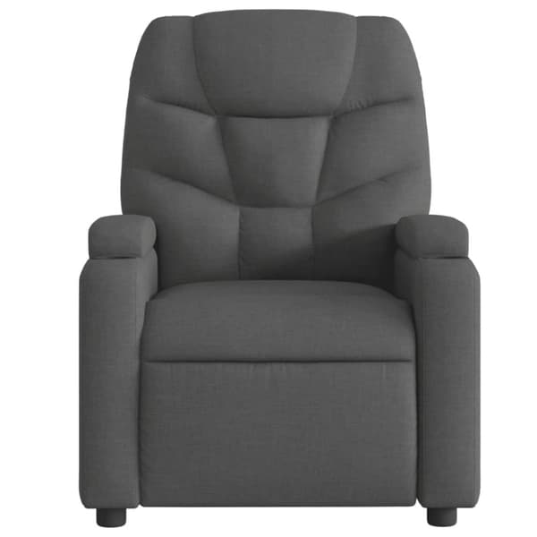 vidaXL Elektrisk massagefåtölj mörkgrå tyg