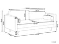 Miniatyrbilde 3 av 11: Sofa Gyldenbrun Stoff Polstret 3-seter med tykk polstret ryggstøtte Klassisk Retro Design Stue