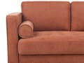 Miniatyrbilde 6 av 11: Sofa Gyldenbrun Stoff Polstret 3-seter med tykk polstret ryggstøtte Klassisk Retro Design Stue