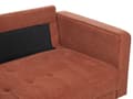 Miniatyrbilde 8 av 11: Sofa Gyldenbrun Stoff Polstret 3-seter med tykk polstret ryggstøtte Klassisk Retro Design Stue