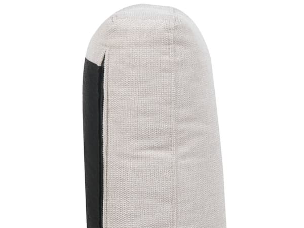 Sofa i Beige-stoff med polstret 2-seters pute og tykt polstret ryggstøtte Klassisk retrodesign Stue