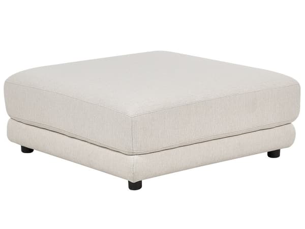 3-seters sofa i off-white polyesterstoff Sofa med ottomansk fotskammel og ekstra puter