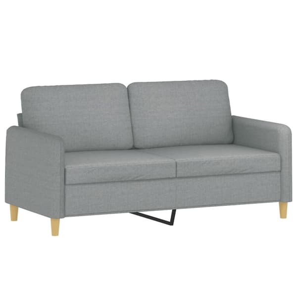 vidaXL sofasæt 3 dele med hynder stof lysegrå