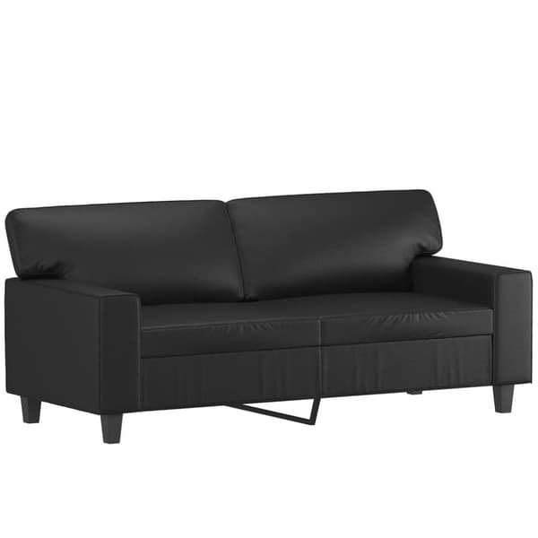 vidaXL sofasæt 3 dele kunstlæder sort