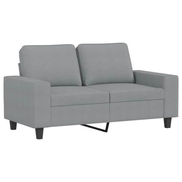 vidaXL Soffgrupp 4 delar ljusgrå tyg