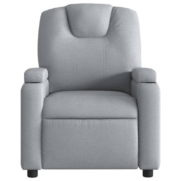 vidaXL Elektrisk reclinerfåtölj ljusgrå tyg
