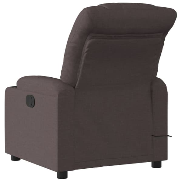 vidaXL Massagefåtölj mörkbrun tyg