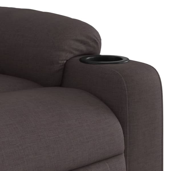 vidaXL Massagefåtölj mörkbrun tyg