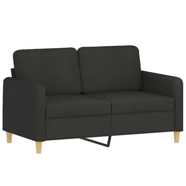 vidaXL sofasæt 4 dele med puder stof sort