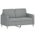 Miniatyrbillede 3 af 7: vidaXL sofasæt 2 dele med hynder stof lysegrå