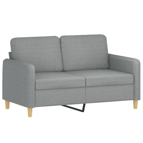 vidaXL sofasæt 2 dele med hynder stof lysegrå