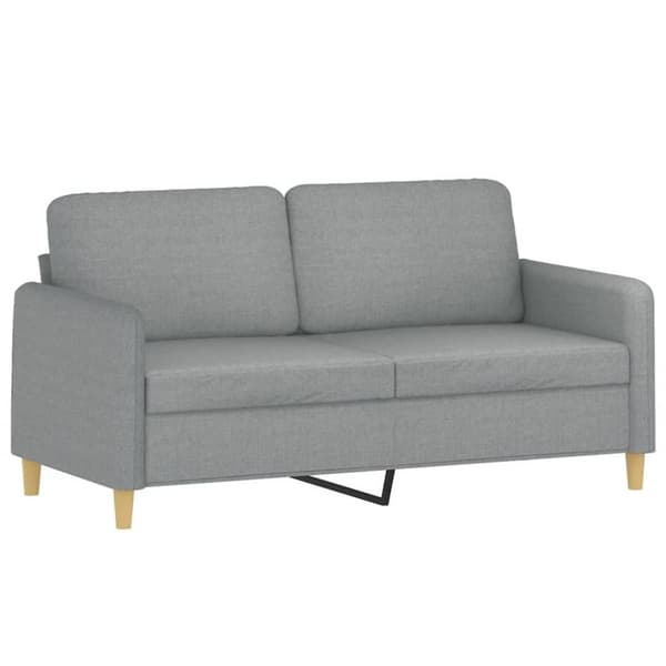 vidaXL sofasæt 2 dele med hynder stof lysegrå