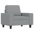 Miniatyrbillede 2 af 8: vidaXL sofasæt 3 dele stof lysegrå
