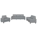 Miniatyrbillede 1 af 8: vidaXL sofasæt 3 dele stof lysegrå